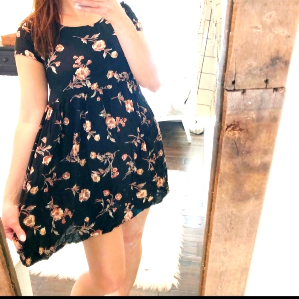 Timing small boho babydoll floral dress